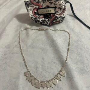 Gucci Silver Charm Necklace